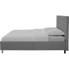 Lit adulte TYYLI 140 x 190 cm - Simili gris