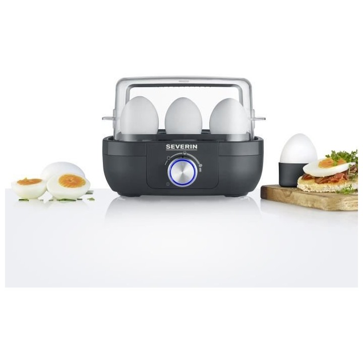 SEVERIN EK3166 Cuit-oeufs pour 1 a 6 oeufs - 420 W - Noir
