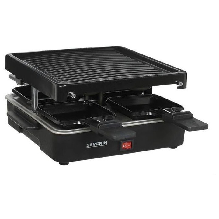 SEVERIN Raclette Gril 4 personnes compacte, facile a ranger, idéal po