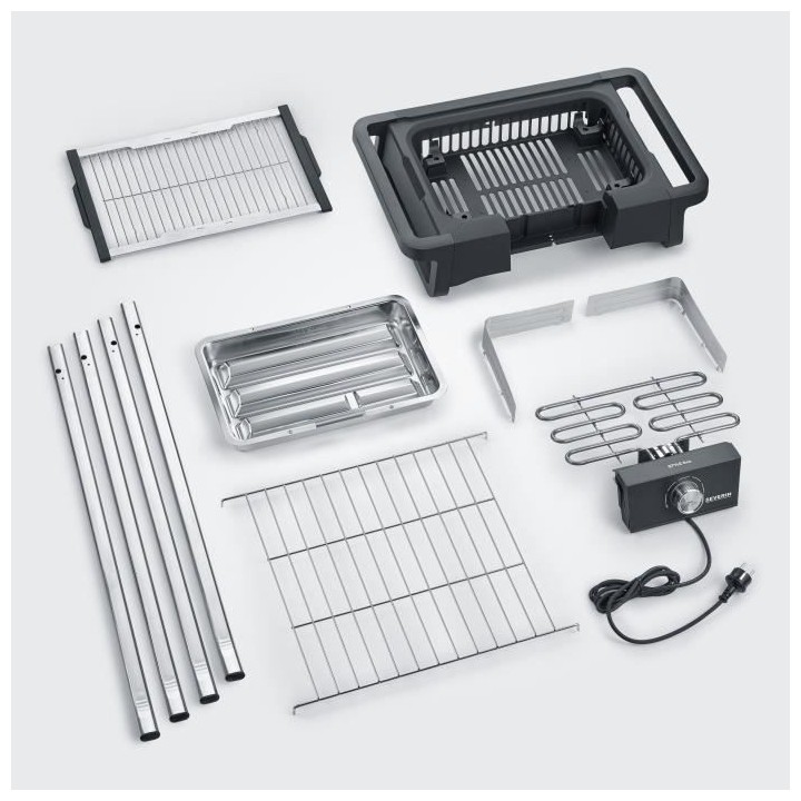 SEVERIN PG8124 Barbecue sur pieds 2500W Style Evo S - 0° a 350° en 1