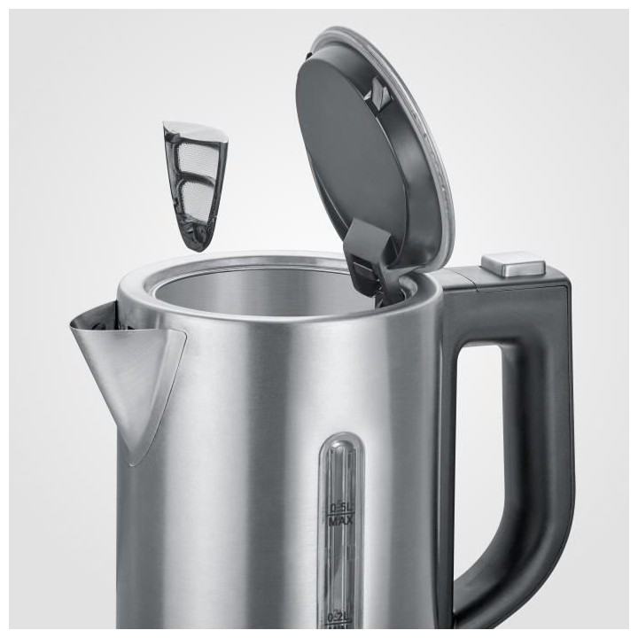 SEVERIN WK3647 Kit Bouilloire de Voyage - 0,5 L - 1100 W - Inox et noi
