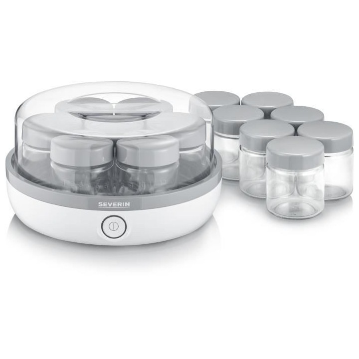 SEVERIN JG3520.760 Yaourtiere avec livre de recettes, 14 pots de 150 m