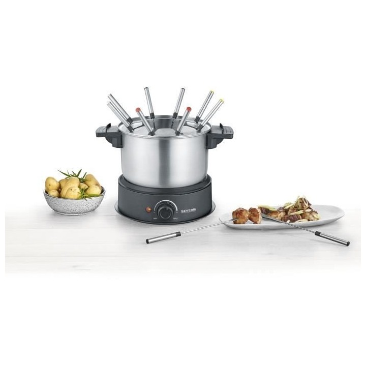 SEVERIN FO2473 Fondue électrique 8 personnes avec caquelon inox amovi