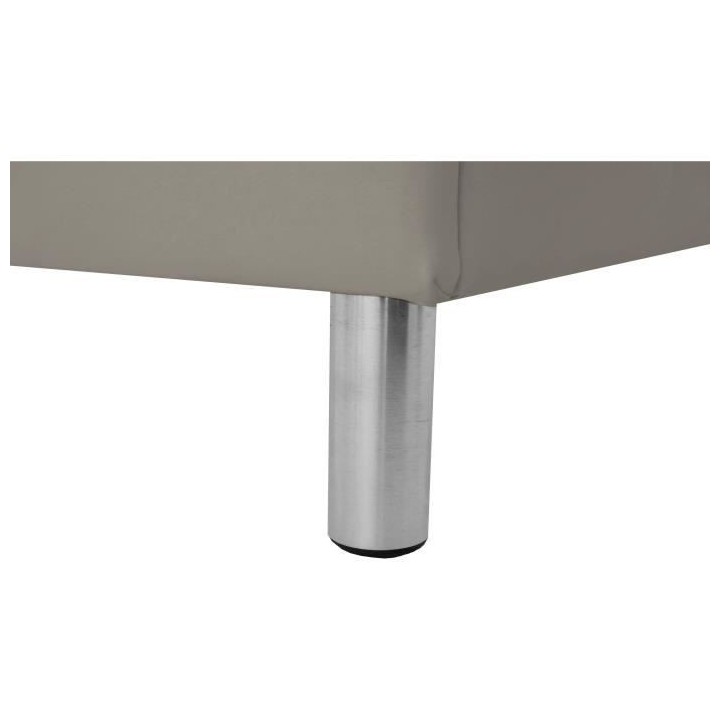 Lit adulte TYYLI 140x190 cm - Simili taupe