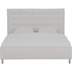 Lit adulte TYYLI 160x200 cm - Simili blanc