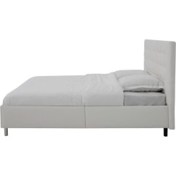 Lit adulte TYYLI 160x200 cm - Simili blanc