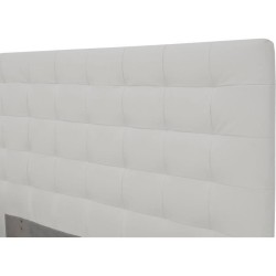 Lit adulte TYYLI 160x200 cm - Simili blanc