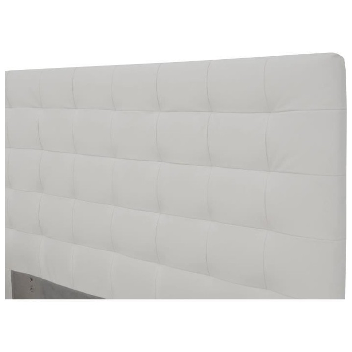 Lit adulte TYYLI 160x200 cm - Simili blanc