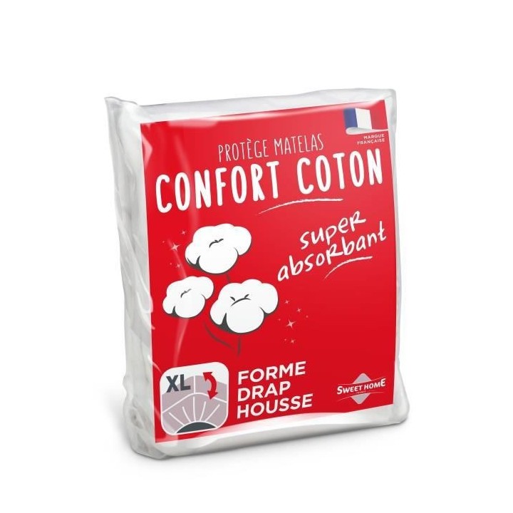 SWEETHOME Protege-matelas confort polycoton - 90x190 cm