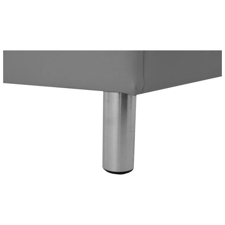 Lit adulte TYYLI 160x200 cm - Simili gris