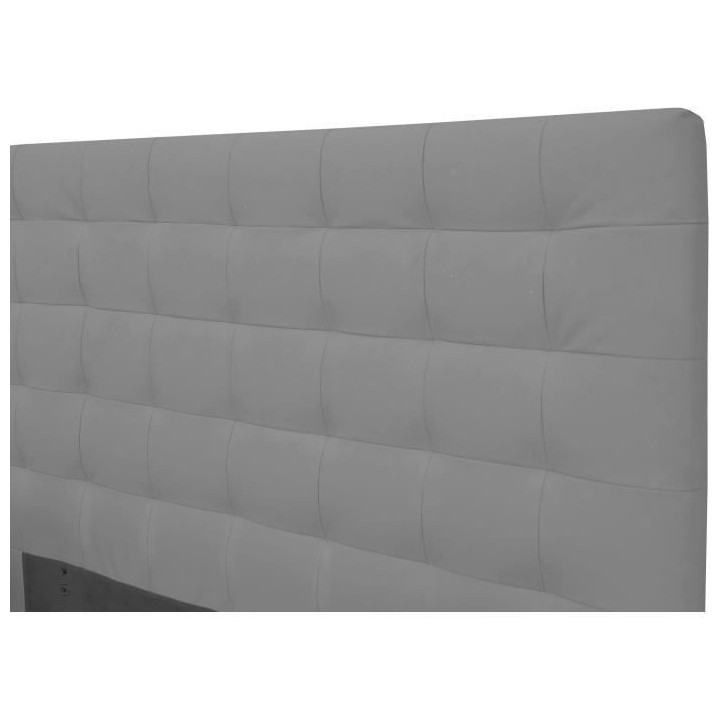 Lit adulte TYYLI 160x200 cm - Simili gris