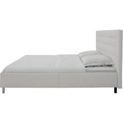 Lit adulte TYYLI 180x200 - Simili blanc