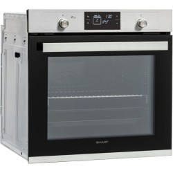 SHARP K71V28IM2 - Four électrique encastrable - 78 L - Pyrolyse - Chaleur tournante - Porte froide - Classe A - Inox anti trace