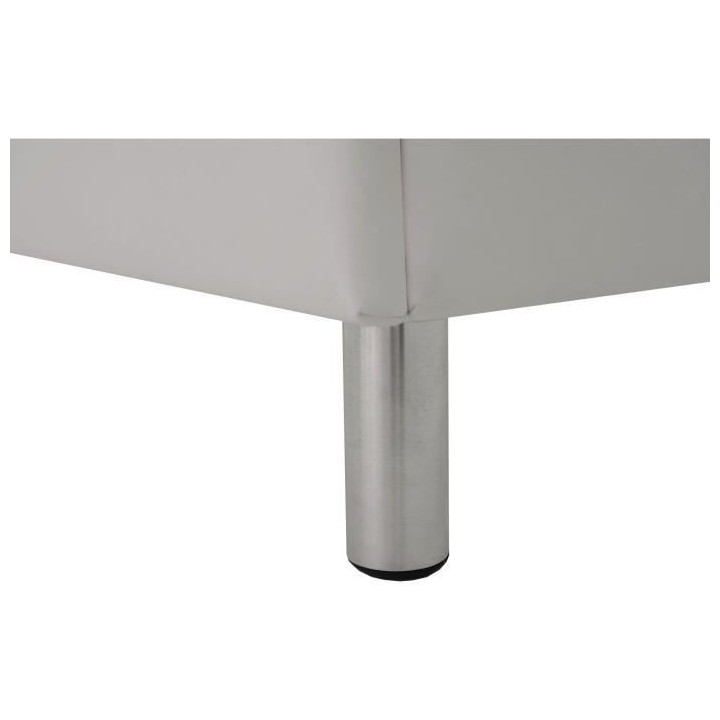 Lit adulte TYYLI 180x200 - Simili blanc