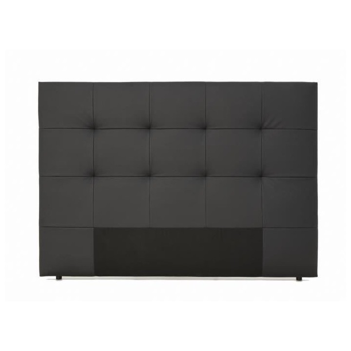 Tete de lit HERA - Simili Noir - Pour couchage 140 et 160 - 165 x 120