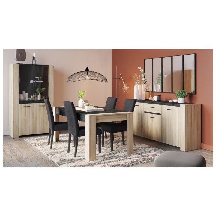 DEMEYERE Table 90x170 - Décor chene brossé - L 170 x P 90 x H 77,1 c