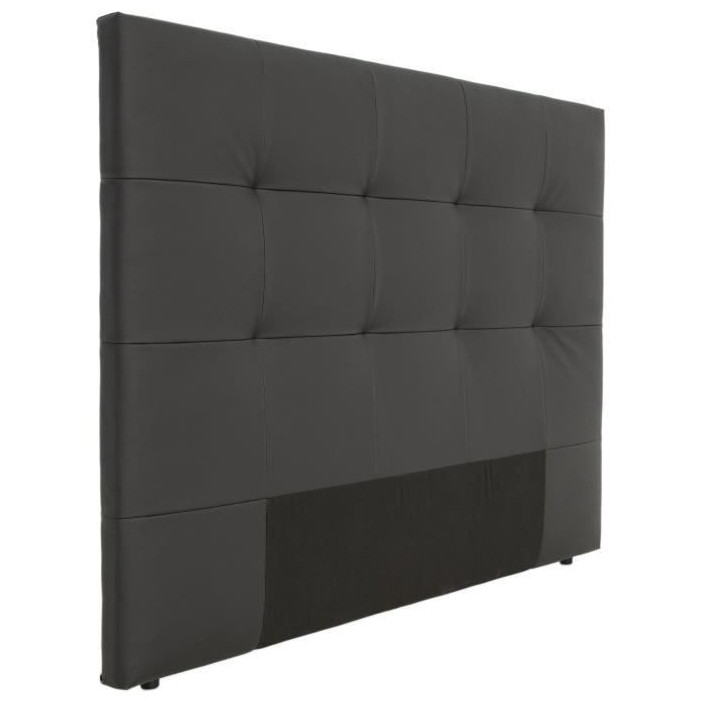 Tete de lit HERA - Simili Noir - Pour couchage 140 et 160 - 165 x 120