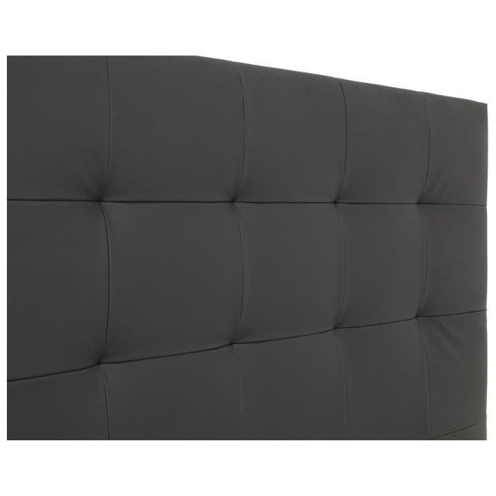 Tete de lit HERA - Simili Noir - Pour couchage 140 et 160 - 165 x 120