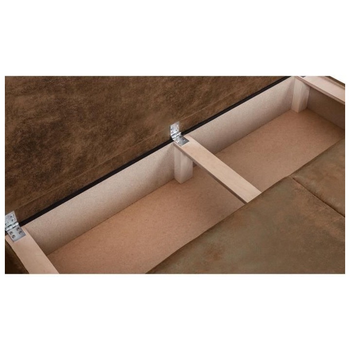 SHILO Banquette 3 places convertible + coffre de rangement - Tissu Cog