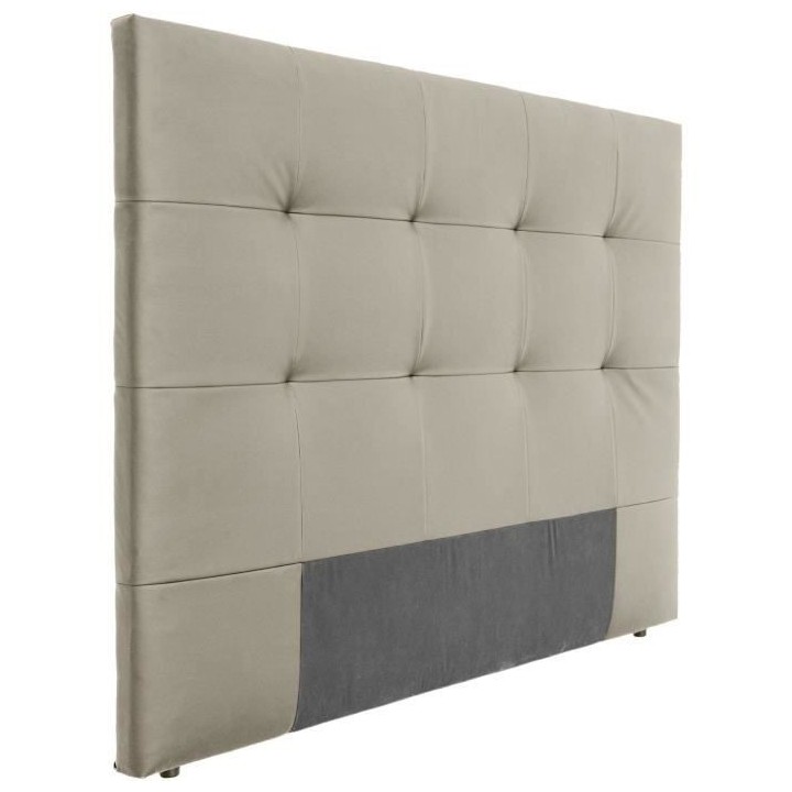 Tete de lit HERA - Simili Taupe - Pour couchage 140 et 160 - 165 x 120