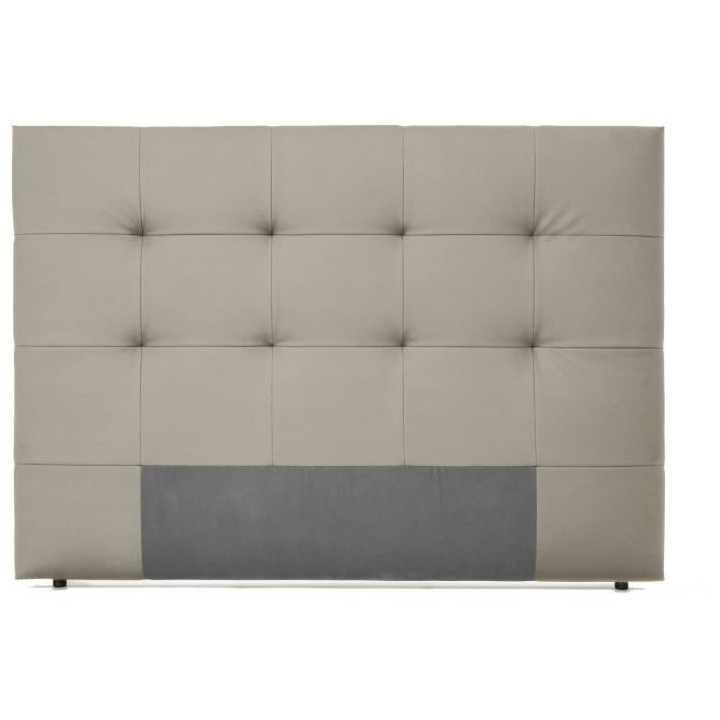 Tete de lit HERA - Simili Taupe - Pour couchage 140 et 160 - 165 x 120