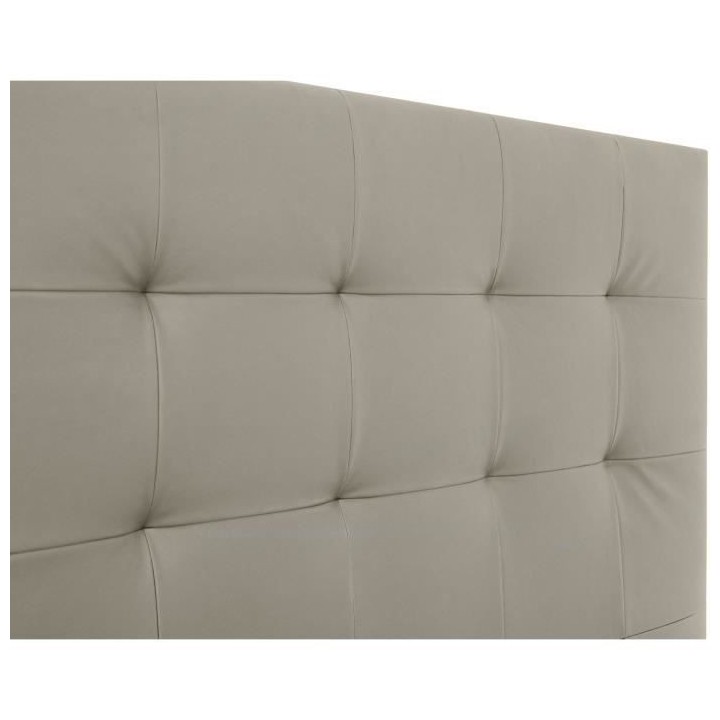 Tete de lit HERA - Simili Taupe - Pour couchage 140 et 160 - 165 x 120