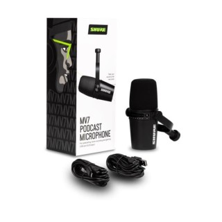 SHURE MV7-K - Streaming - Microphone dynamique pour podcast USB/XLR av