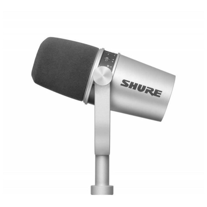SHURE MV7-S - Streaming - Microphone pour podcast USB/XLR avec applica