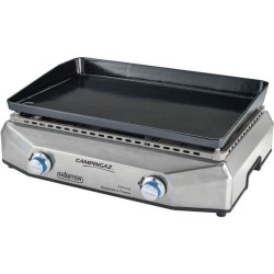 Plancha a gaz a poser CAMPINGAZ - Master L inox - 2 brûleurs - Plaque en fonte - Surface de cuisson : 60 x 40 cm