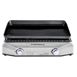 Plancha a gaz a poser CAMPINGAZ - Master L inox - 2 brûleurs - Plaque en fonte - Surface de cuisson : 60 x 40 cm