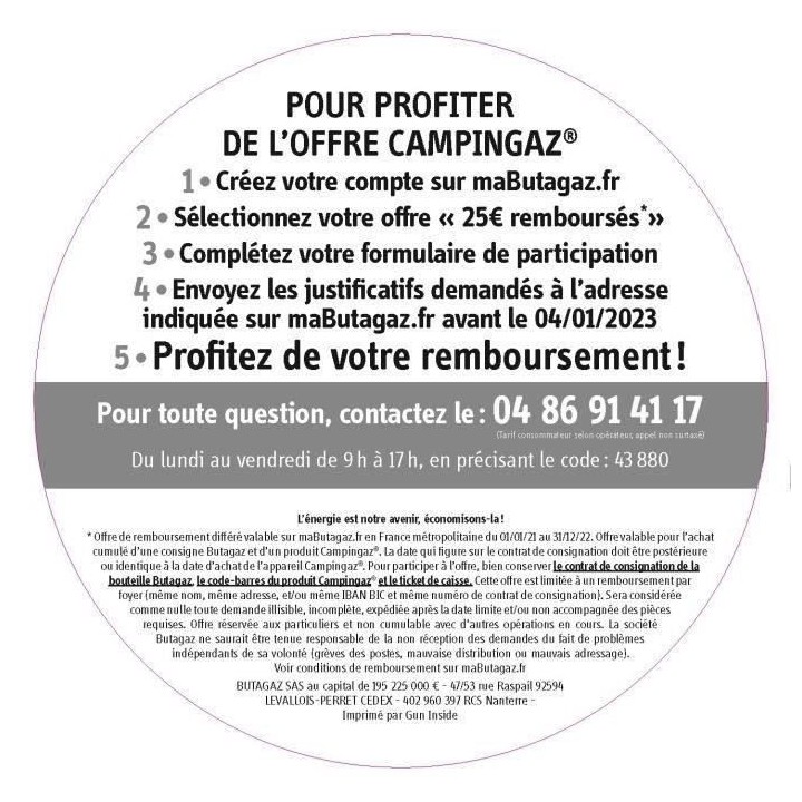 Plancha a gaz a poser CAMPINGAZ - Blue Fame L - 2 brûleurs - Plaque e