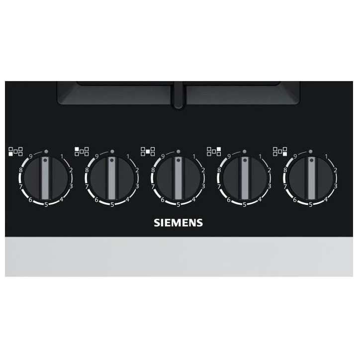 SIEMENS EP9A6QB90 TABLE GAZ - 90CM - 4F+WOK - FLAMESL - VERRE NOIR