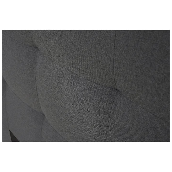 Tete de lit HERA - Gris Anthracite - Pour couchage 140 et 160 - 165 x