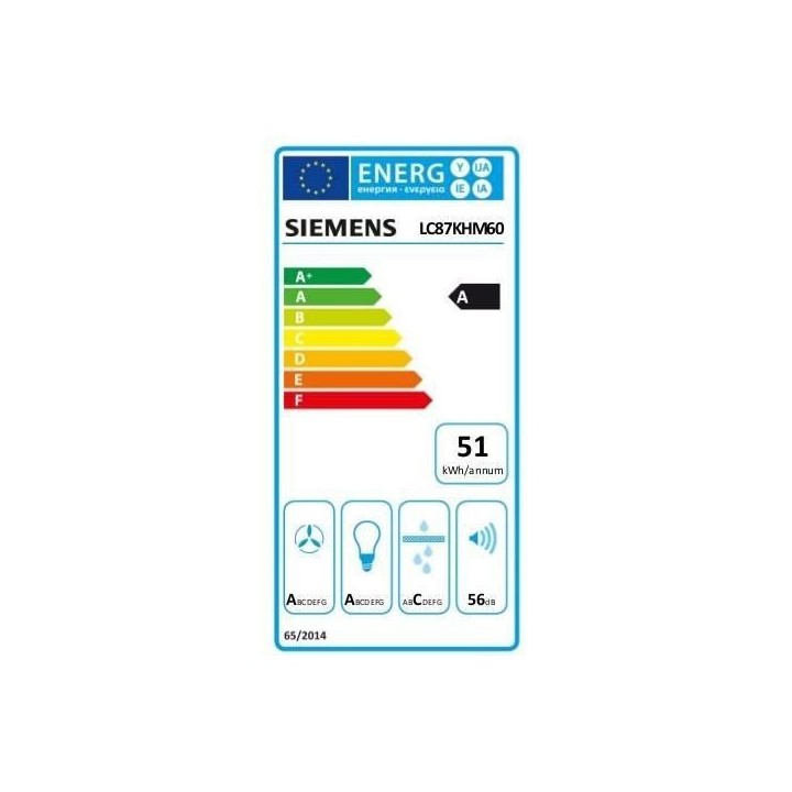 SIEMENS LC87KHM60 - Hotte décorative murale-Evacuation / recyclage-68