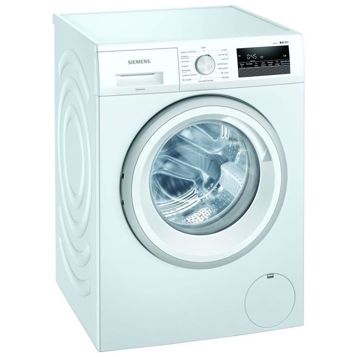 Lave-linge hublot SIEMENS WM14N218FF iQ300 - 8 kg - Induction - 1400 t