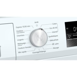 Lave-linge hublot SIEMENS WM14N218FF iQ300 - 8 kg - Induction - 1400 trs/min - Blanc