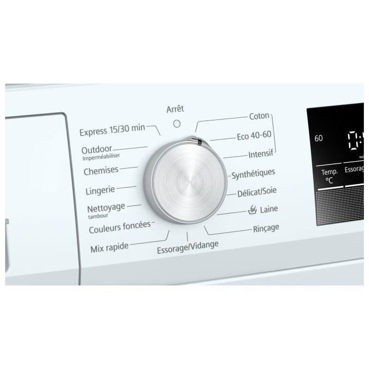 Lave-linge hublot SIEMENS WM14N218FF iQ300 - 8 kg - Induction - 1400 t