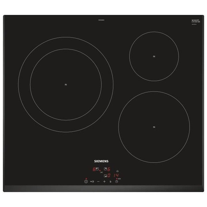 SIEMENS EH651BJB1E TABLE INDUCTION - 60CM - 3F -T 3 - BISEAUX