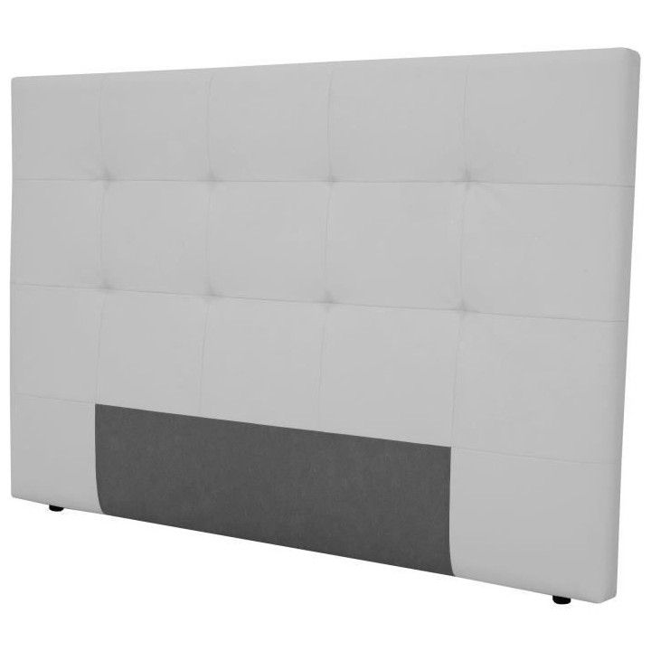 Tete de lit HERA - Simili Blanc - Pour couchage 140 / 160 ou 180 - 185