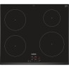 SIEMENS EU651BEB1E Table de cuisson induction - 4 zones - 4600W max - L59,2 x P52,2cm - Revetement verre - Coloris noir