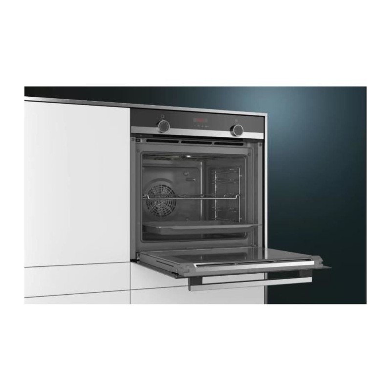 SIEMENS HB573ABR0-Four électrique mulfifonction-Air pulsé-71 L-Pyrolyse-A-Inox