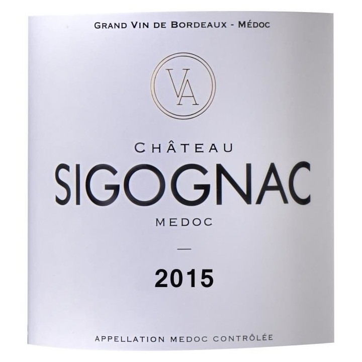 Château Sigognac 2015 Médoc - Vin rouge de Bordeaux
