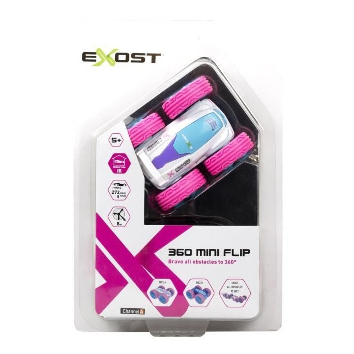 EXOST - 360 Mini Flip Rose - Voiture Télécommandée - Echelle 1:34