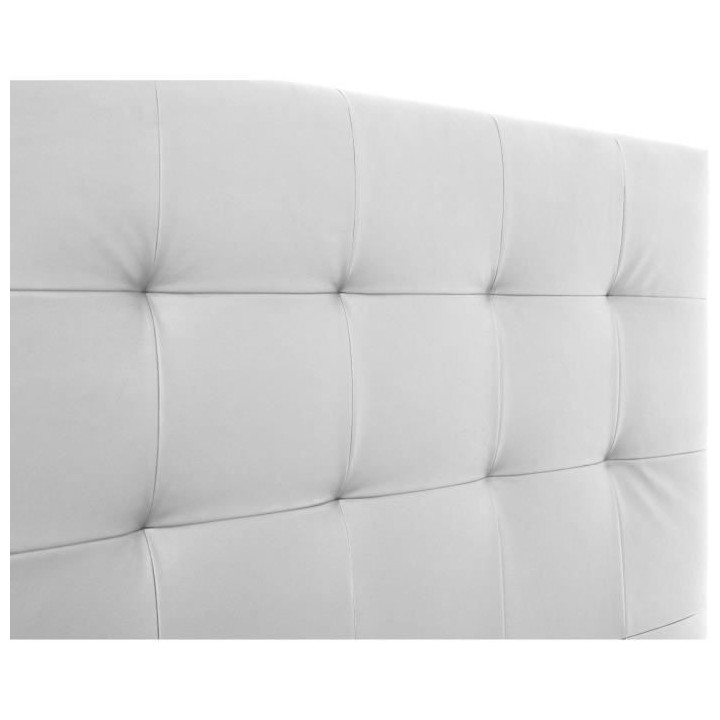 Tete de lit HERA - Simili Blanc - Pour couchage 140 / 160 ou 180 - 185