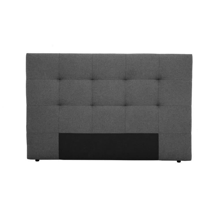 Tete de lit HERA - Tissu Gris Anthracite - Pour couchage 140/160 ou 18