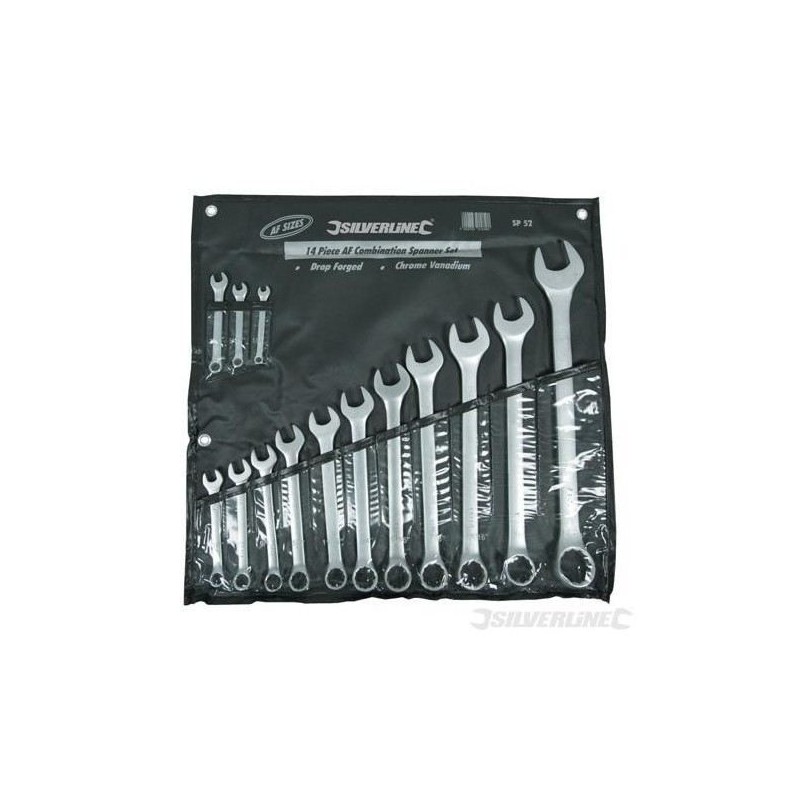 SILVERLINE Trousse de 14 clés mixtes