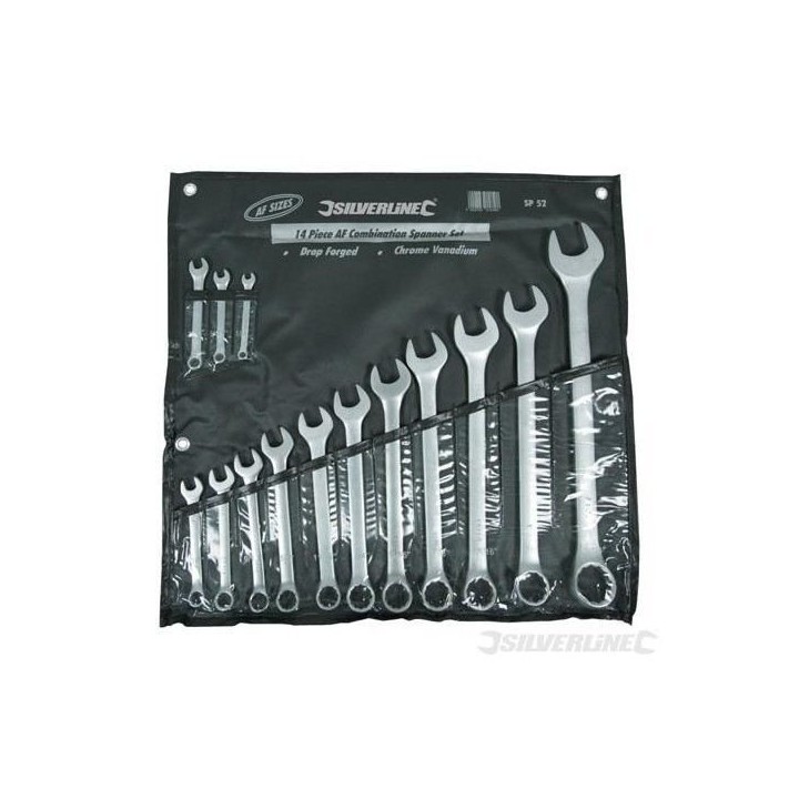 SILVERLINE Trousse de 14 clés mixtes