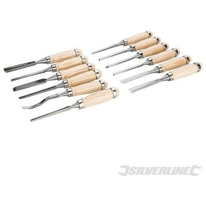 Ciseaux a bois de sculpteur, 12 pcs 200 mm