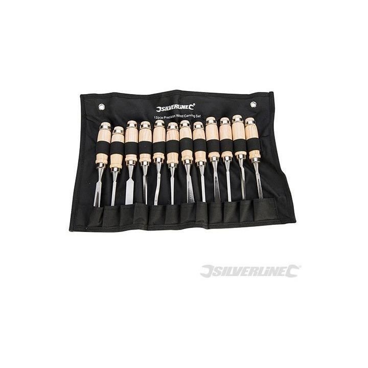 Ciseaux a bois de sculpteur, 12 pcs 200 mm