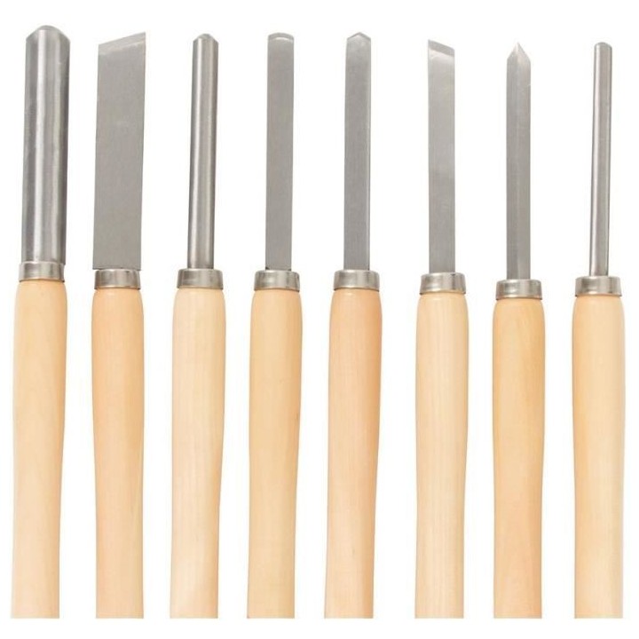 Ciseaux pour tour a bois, 8 pcs